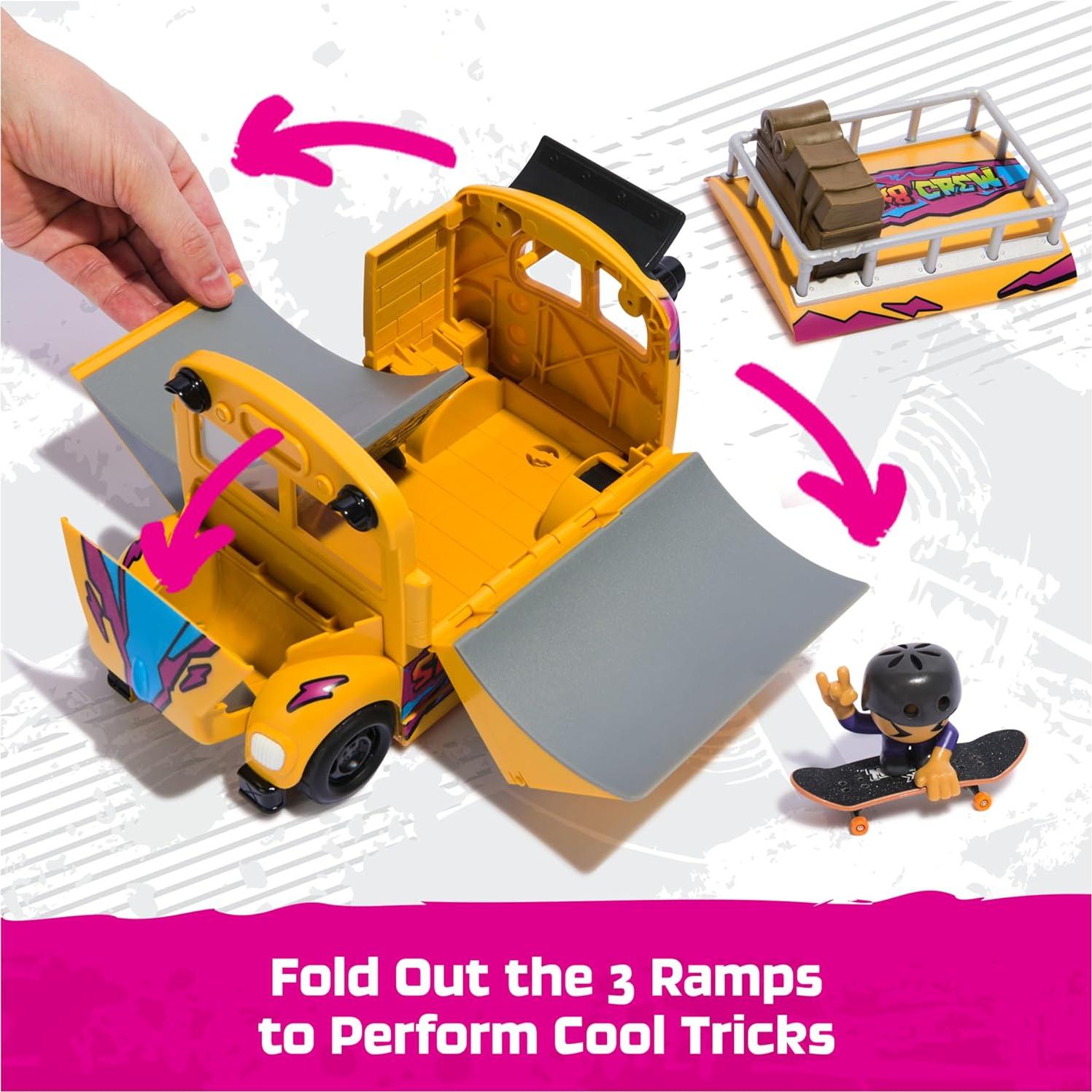 Autobús Sk8 2-en-1 Tech Deck con Fingerboard y Figura