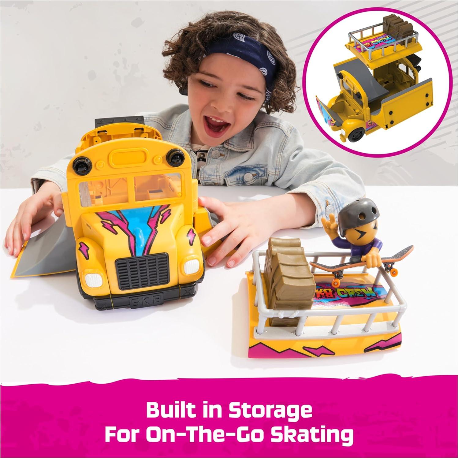 Autobús Sk8 2-en-1 Tech Deck con Fingerboard y Figura