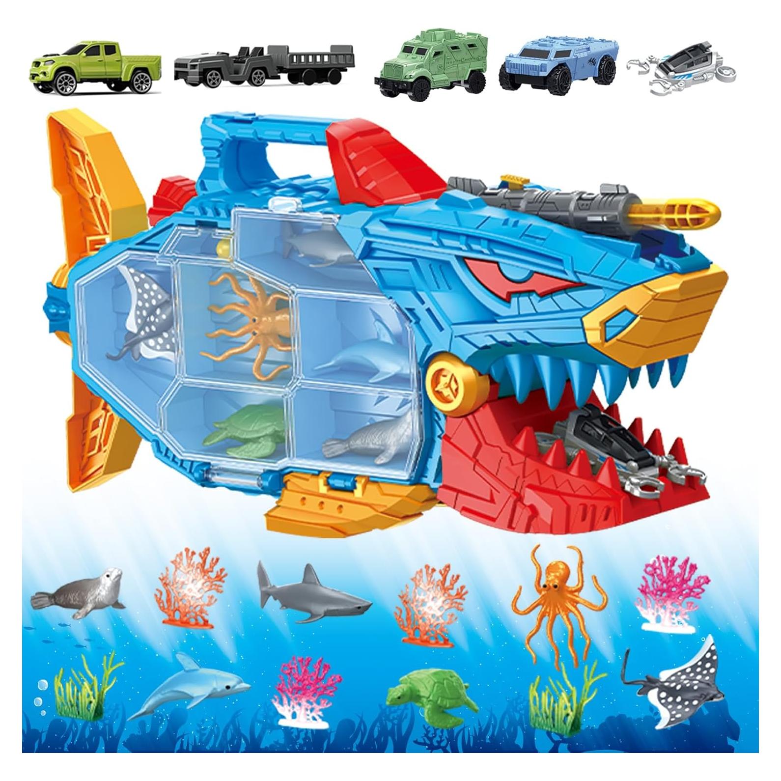 Juguete de Tiburón y Animales Marinos Frontoytall 18 Piezas