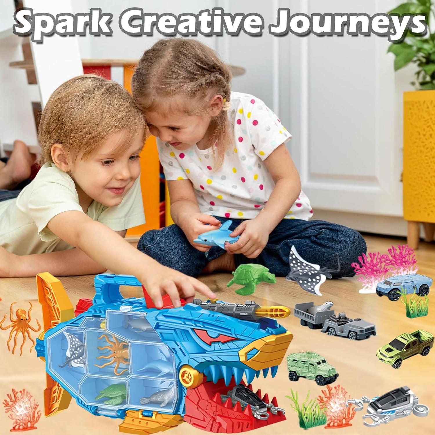 Juguete de Tiburón y Animales Marinos Frontoytall 18 Piezas