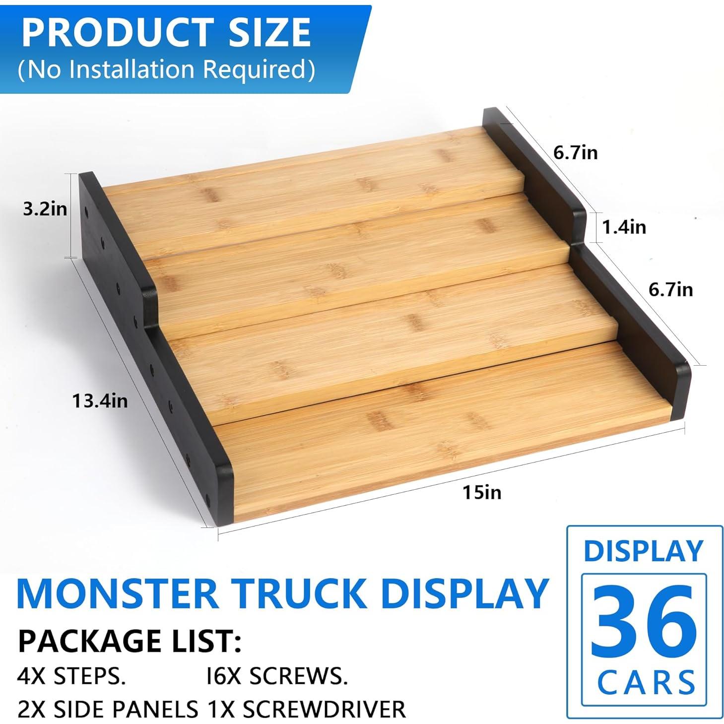 Estante de exhibición de coches de juguete Smocchy 36 espacios