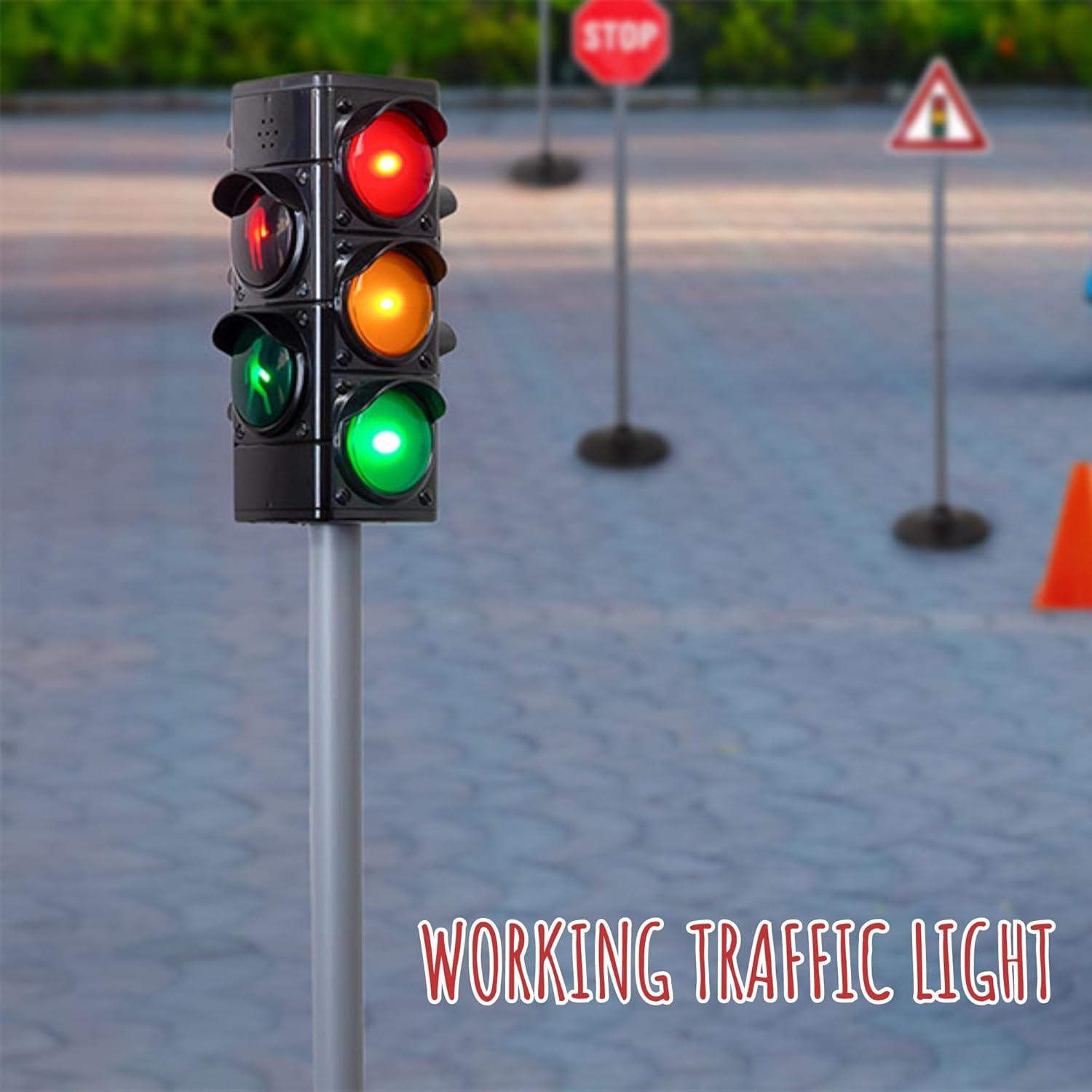 Juego de Señales de Tráfico Attatoy con Semáforo 32 Piezas