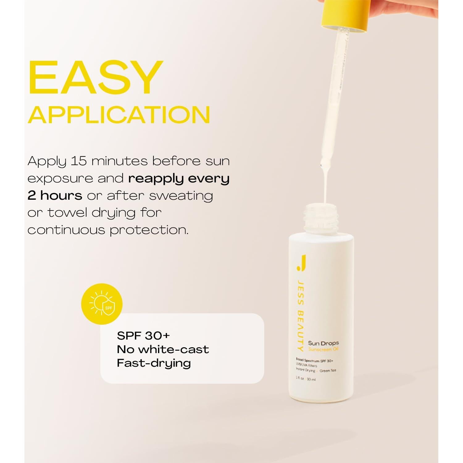 Gotas de Sol JESS BEAUTY con Protector Solar SPF 30 - 29.57 ml