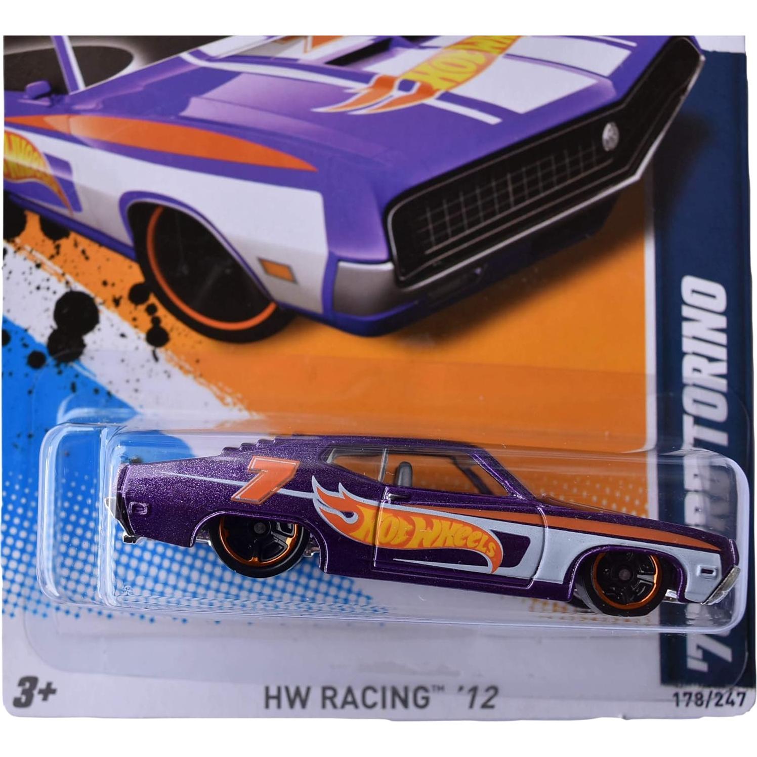 Hot Wheels 2012 '70 Ford Torino Púrpura 1:64 Mattel