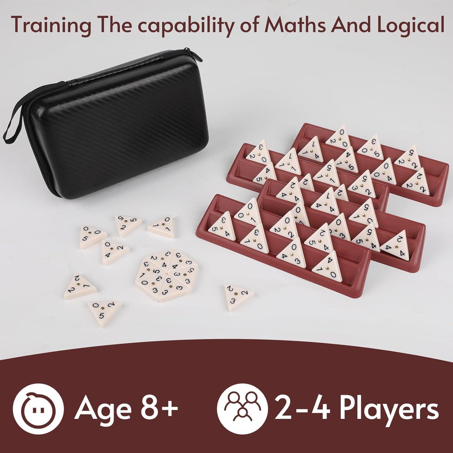 Juego de Dominó Triangular Doreimi con 56 Fichas y Spinners