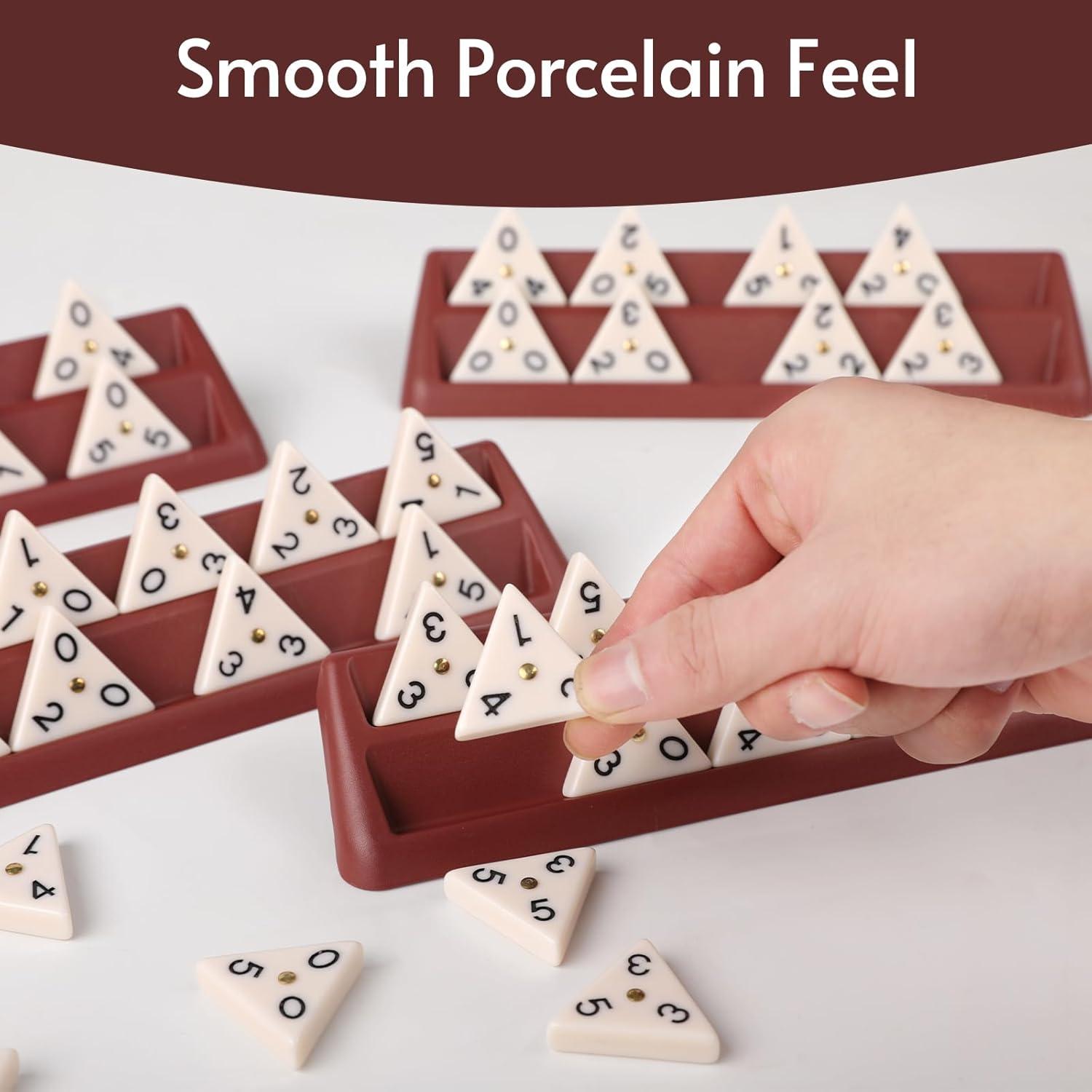 Juego de Dominó Triangular Doreimi con 56 Fichas y Spinners