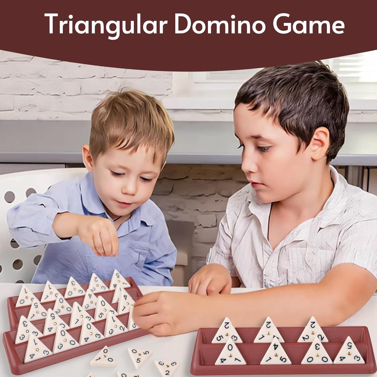 Juego de Dominó Triangular Doreimi con 56 Fichas y Spinners