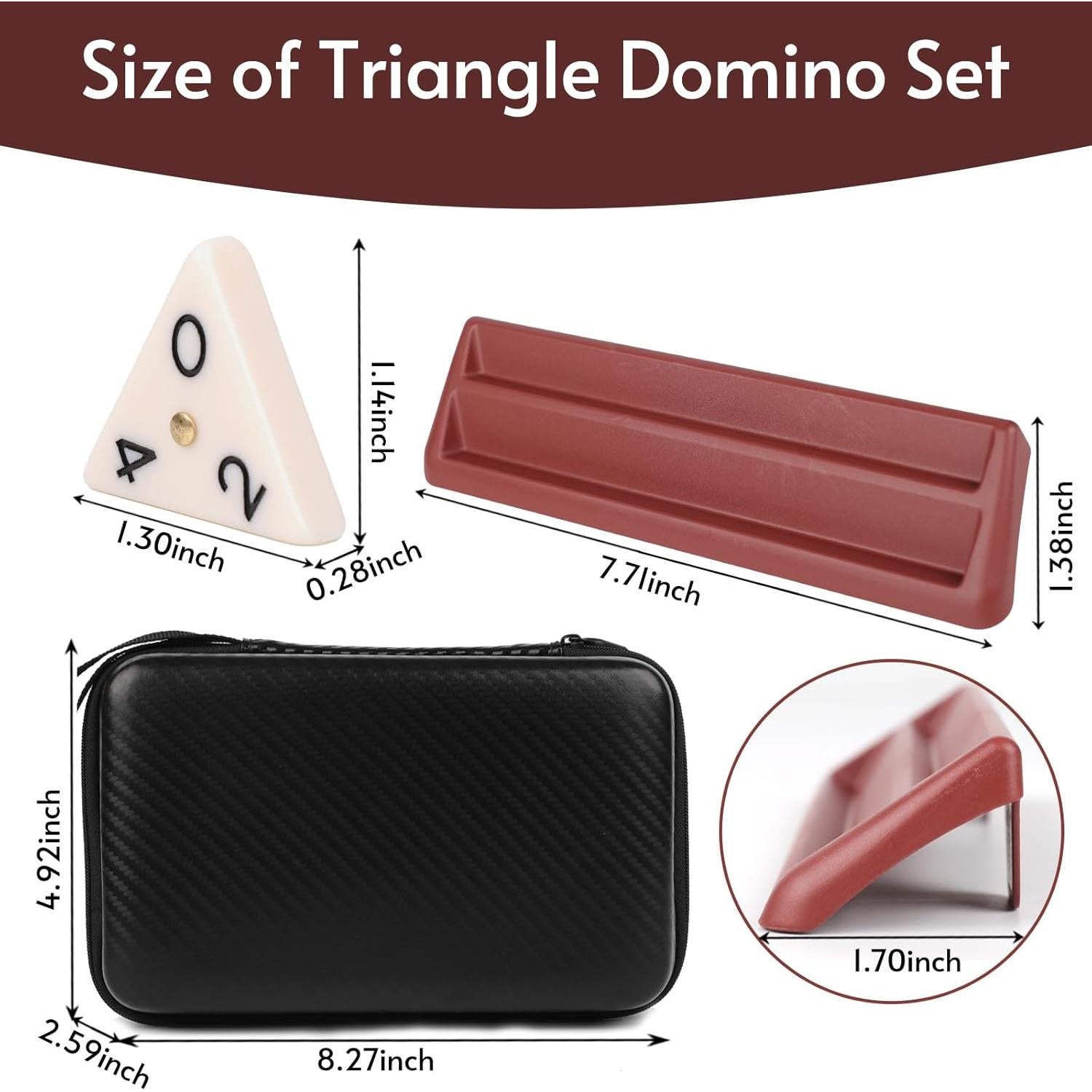 Juego de Dominó Triangular Doreimi con 56 Fichas y Spinners