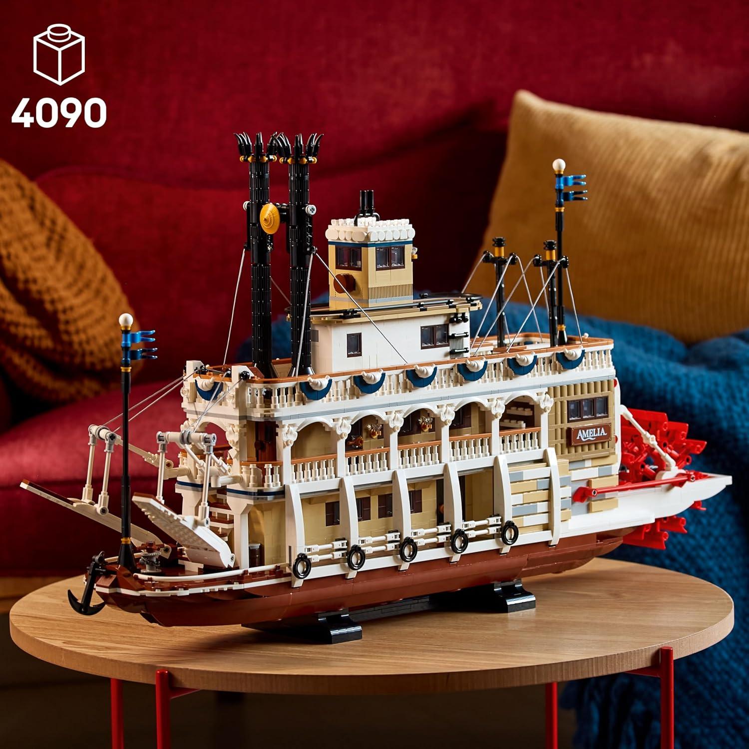 LEGO Ideas Barco de Vapor del Río 21356 - Modelo para Adultos