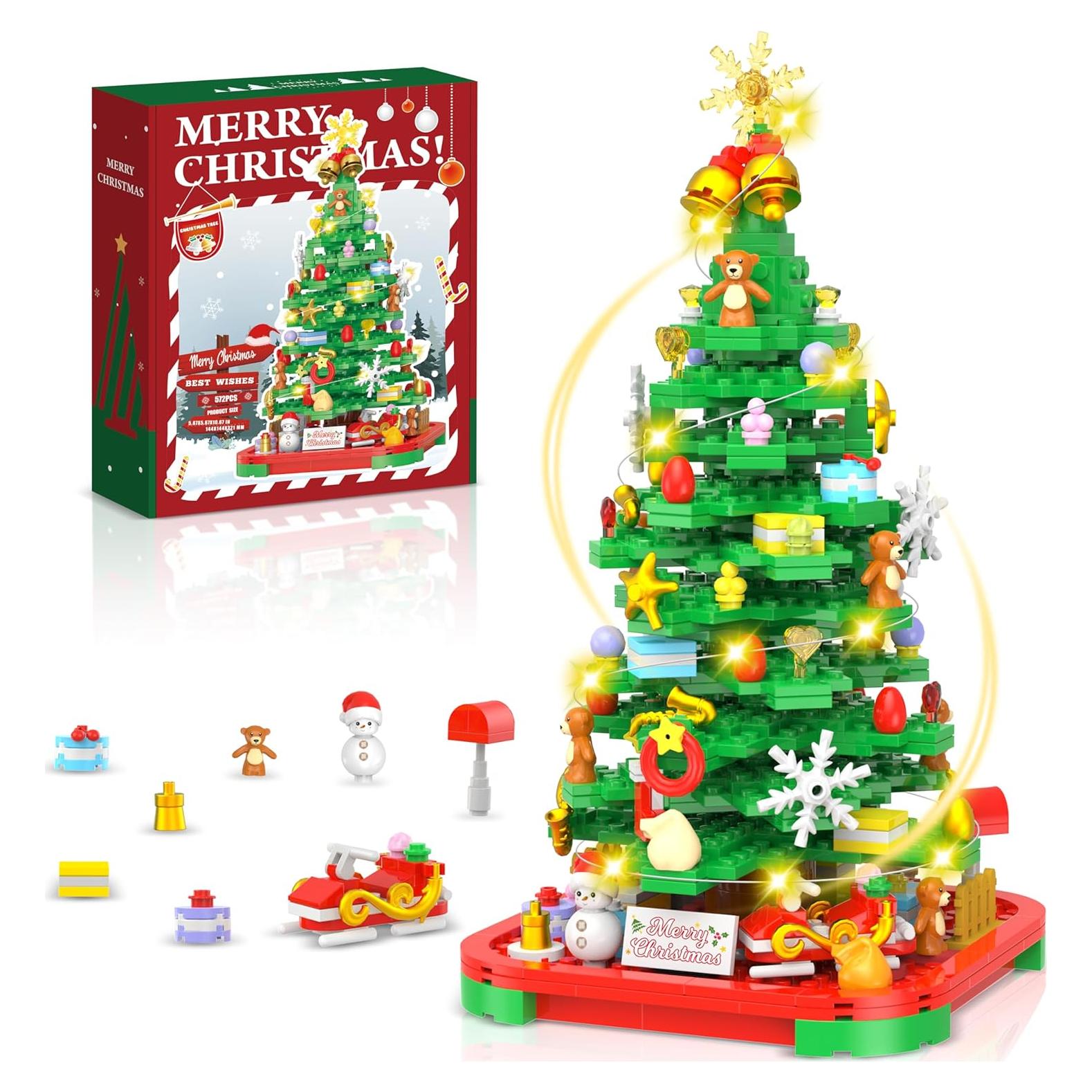 Kit de Bloques de Construcción Árbol de Navidad Alagoo 572 Piezas