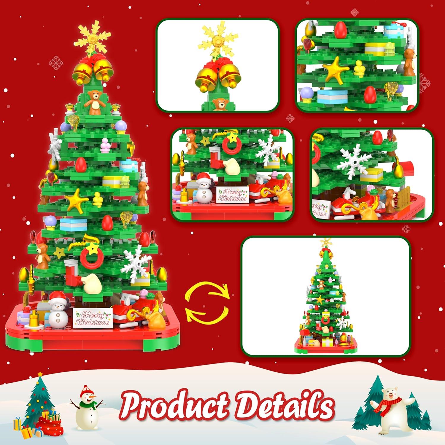 Kit de Bloques de Construcción Árbol de Navidad Alagoo 572 Piezas