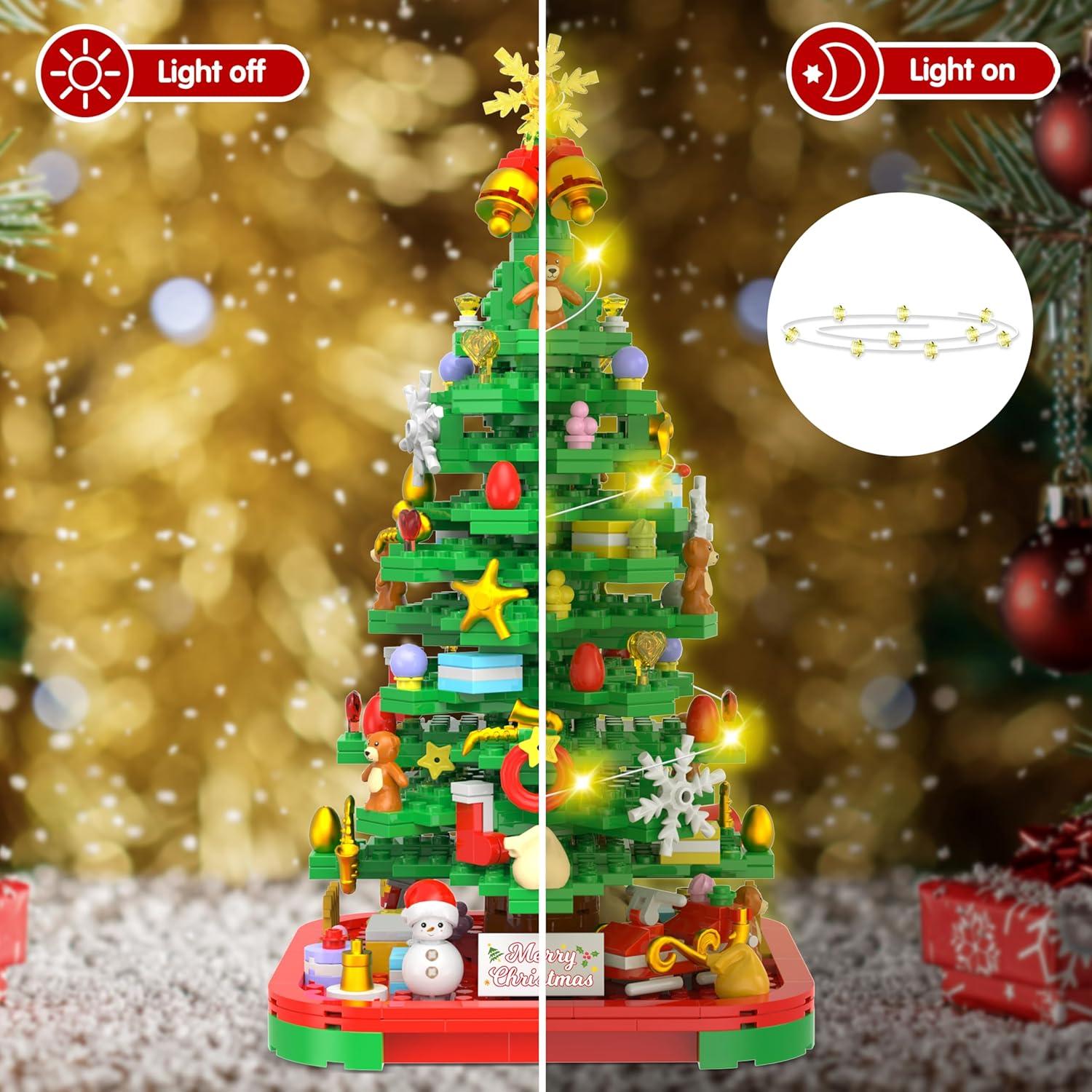 Kit de Bloques de Construcción Árbol de Navidad Alagoo 572 Piezas