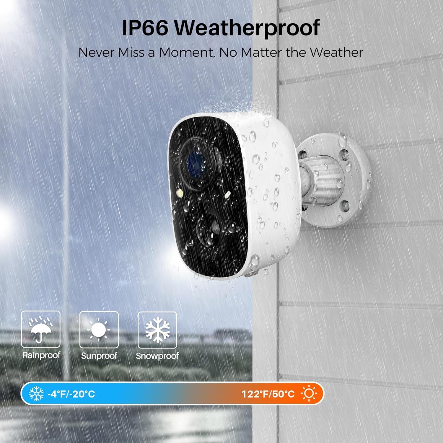 Cámara de Seguridad Inalámbrica MaxiViz GJ-CG6-20W 2K IP66