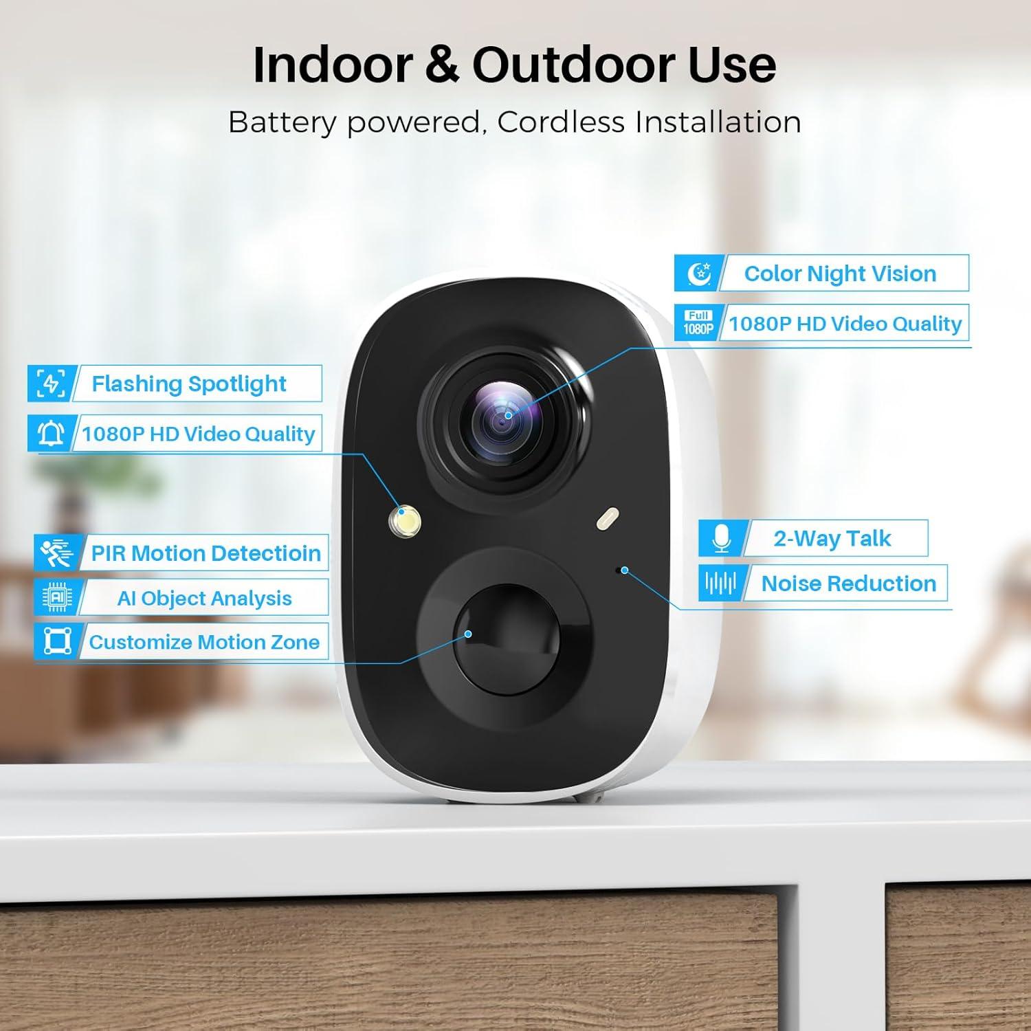 Cámara de Seguridad Inalámbrica MaxiViz GJ-CG6-20W 2K IP66