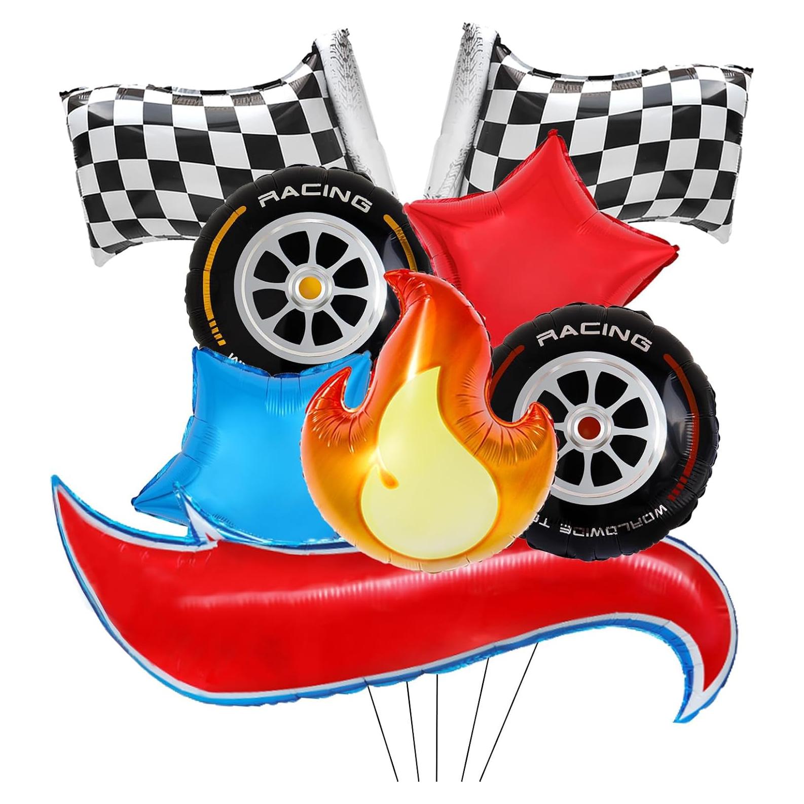 8 Globos Temáticos de Carreras MFYHMY para Fiesta Infantil