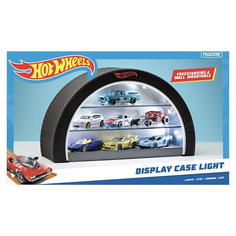 Estuche de Exhibición Hot Wheels Paladone con Luz LED para 8 Autos