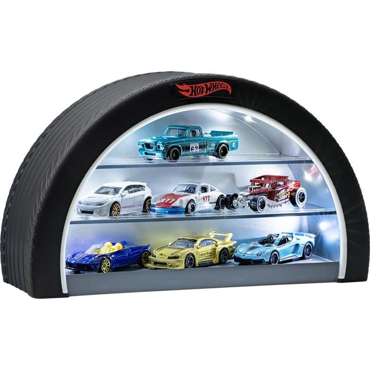 Estuche de Exhibición Hot Wheels Paladone con Luz LED para 8 Autos
