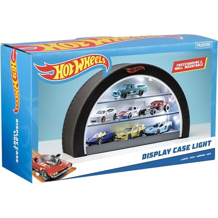 Estuche de Exhibición Hot Wheels Paladone con Luz LED para 8 Autos