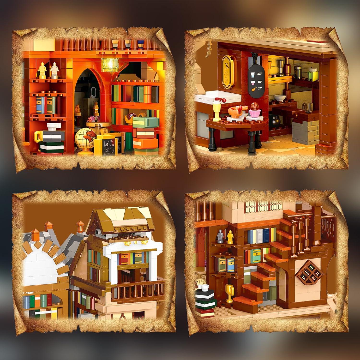 Set de Construcción Biblioteca Medieval JMBricklayer 30127 con LED