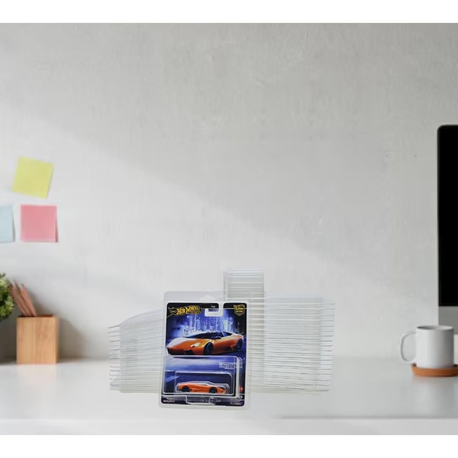 20 Cajas Protectoras para Hot Wheels - Almacenamiento Plegable 16.5x13.3 cm