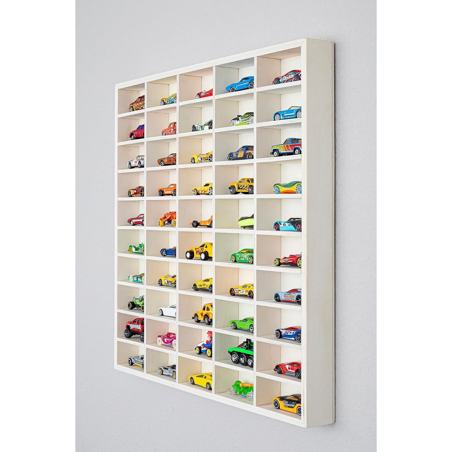 Estante de Exhibición de Autos Rustic Roots - Madera para 50 Autos