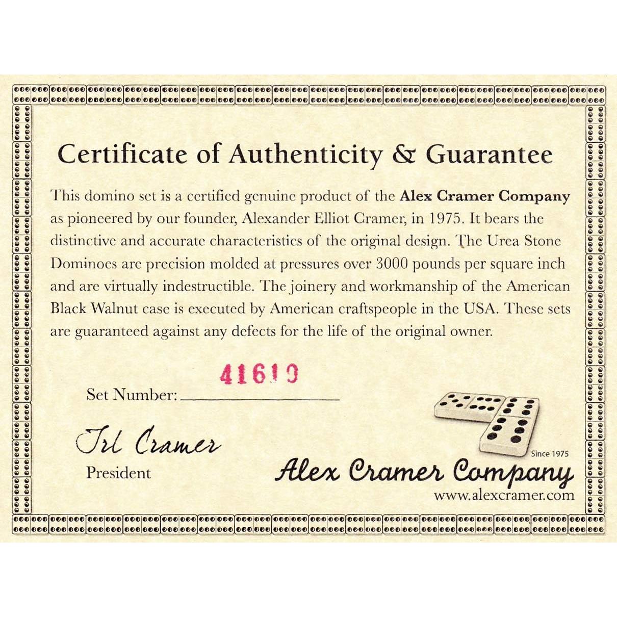 Juego de Dominó Alex Cramer 28 Piezas Estuche Nogal