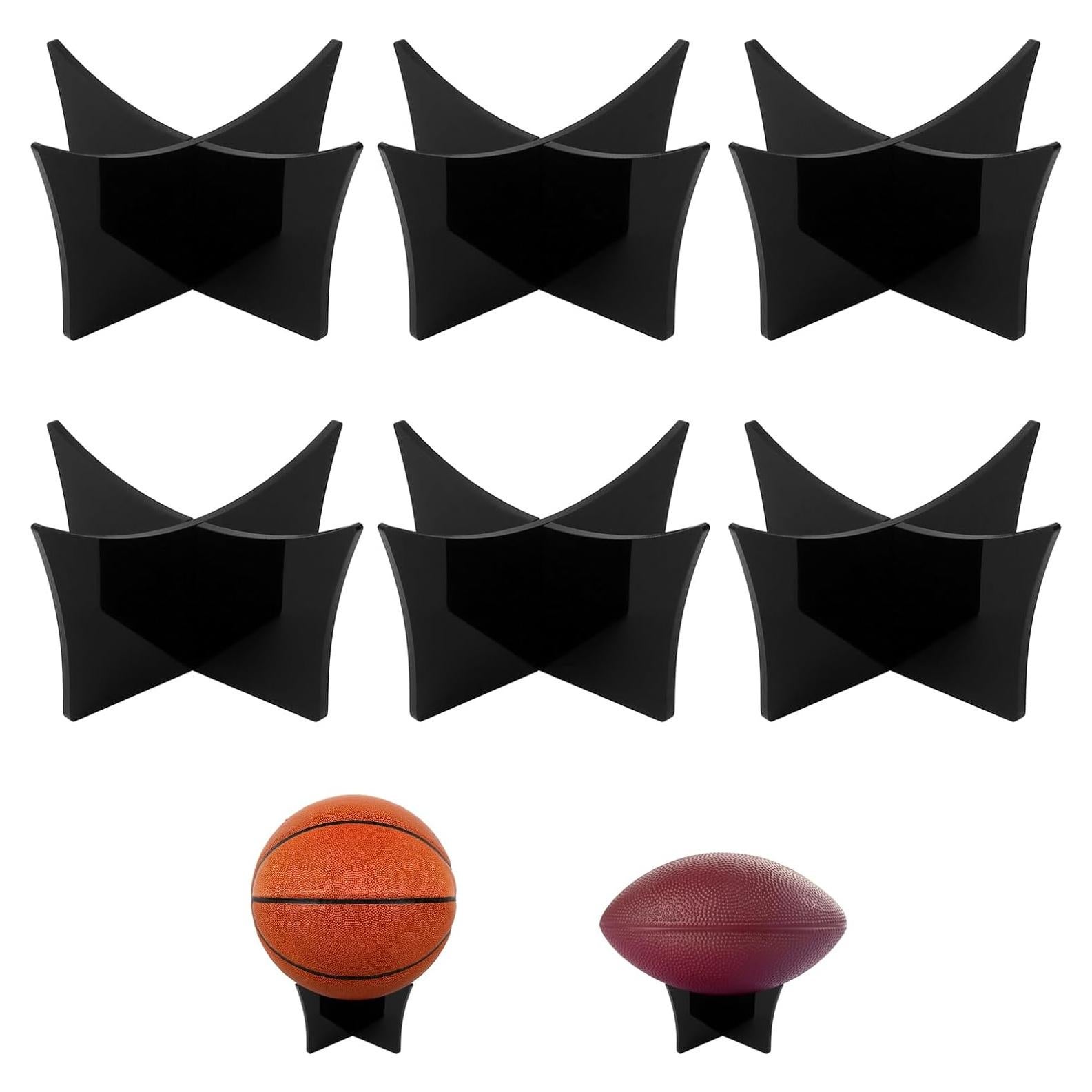 Soporte de Pelota Acrílico Vefungyan 6pcs Negro