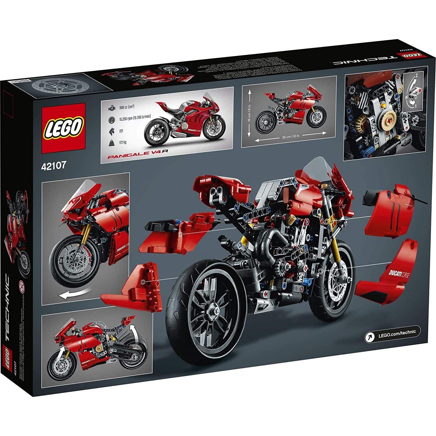 LEGO Technic Ducati Panigale V4 R 42107 Motocicleta 38.2x26.2cm