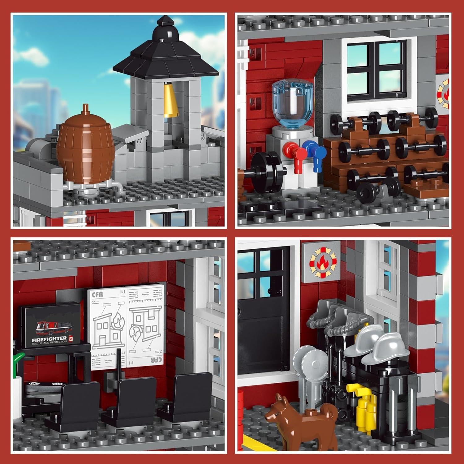 Juego de Construcción de Bomberos HSANHE 1823 Piezas