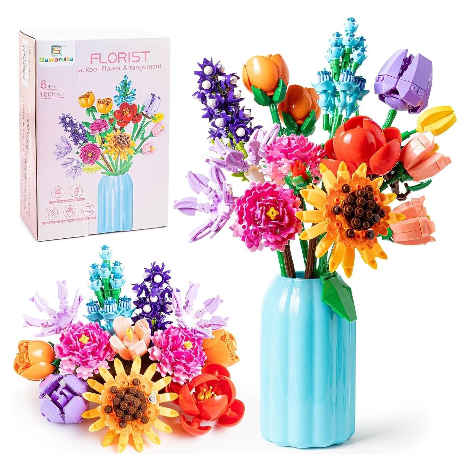 Conjunto de Bloques de Construcción de Flores Sawaruita - 1006 Piezas