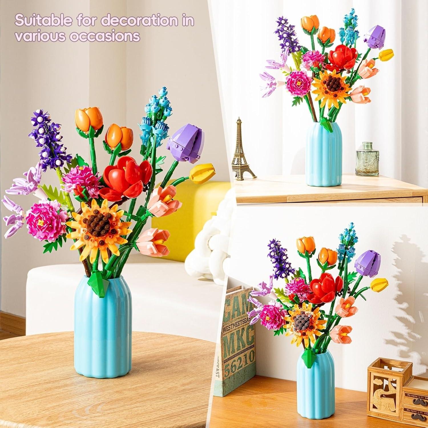 Conjunto de Bloques de Construcción de Flores Sawaruita - 1006 Piezas