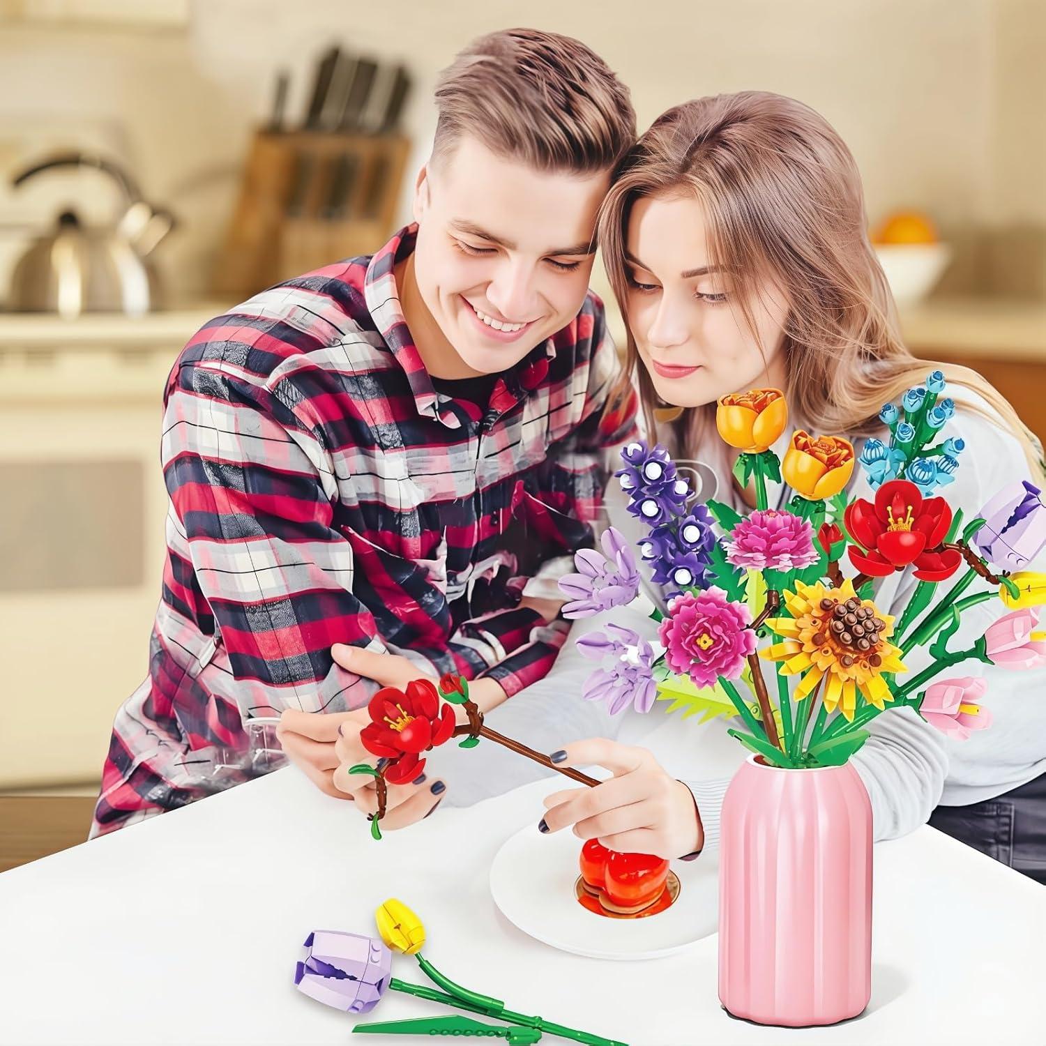 Conjunto de Bloques de Construcción de Flores Sawaruita - 1006 Piezas