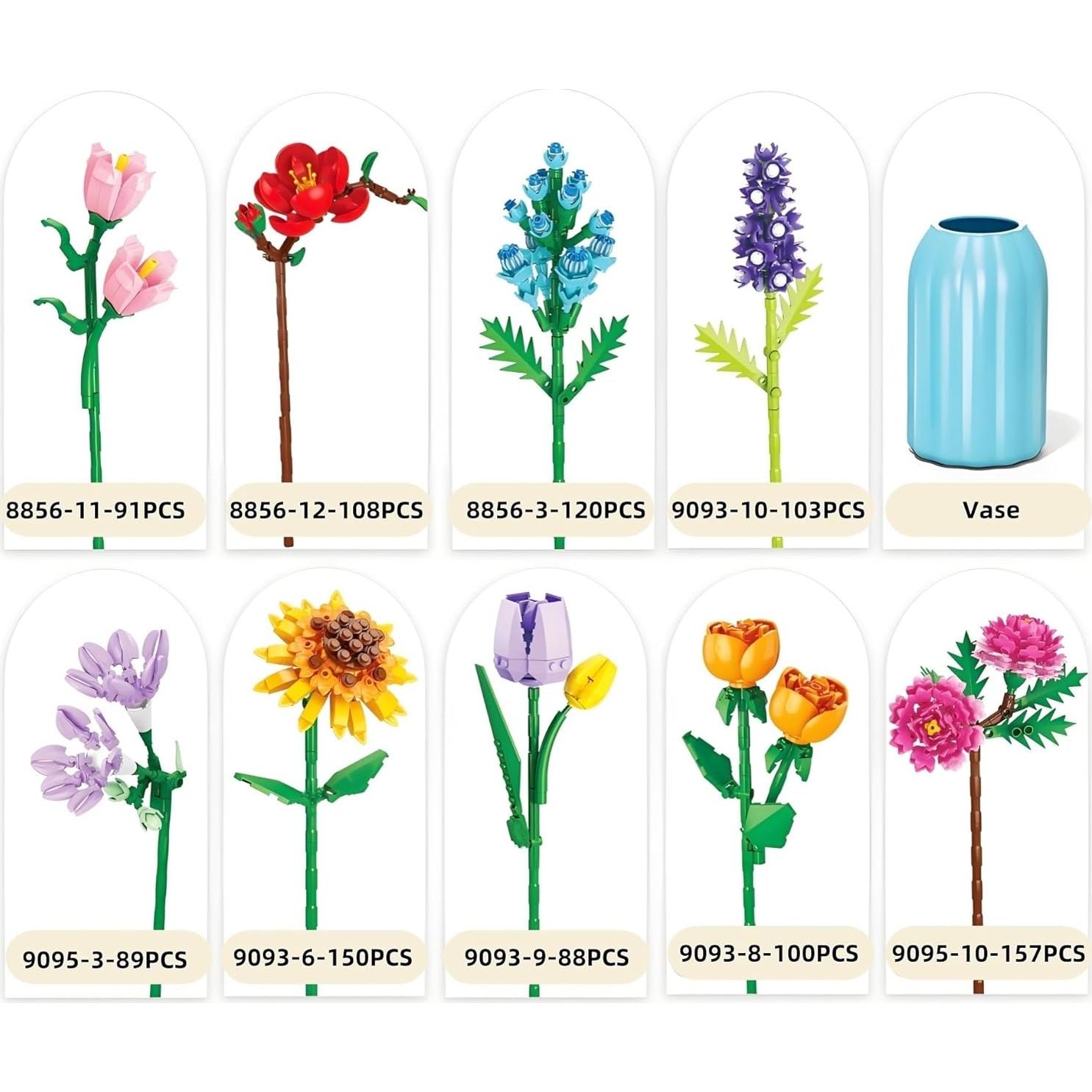 Conjunto de Bloques de Construcción de Flores Sawaruita - 1006 Piezas