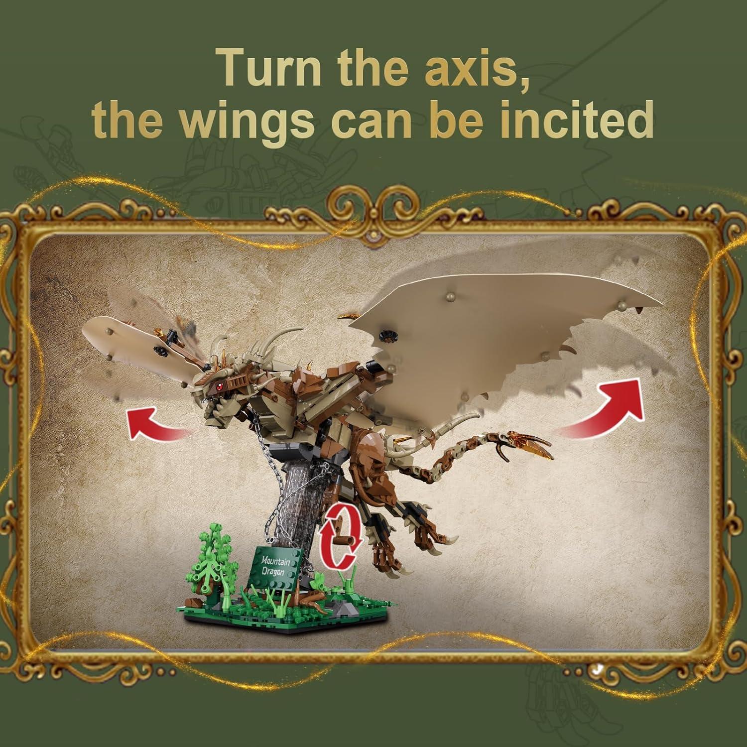 Set de Bloques de Construcción Dragón Tobocoy 886 Piezas