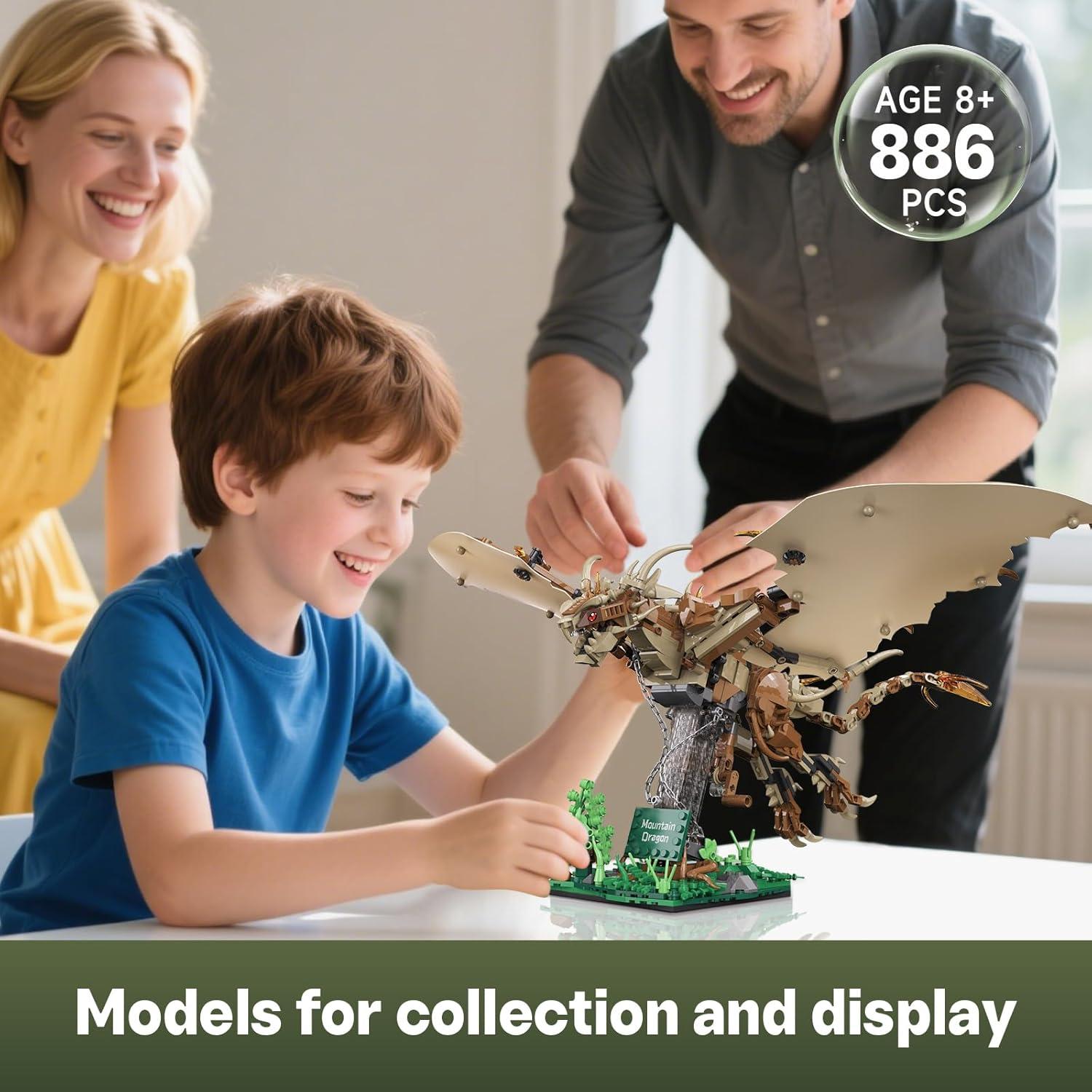 Set de Bloques de Construcción Dragón Tobocoy 886 Piezas