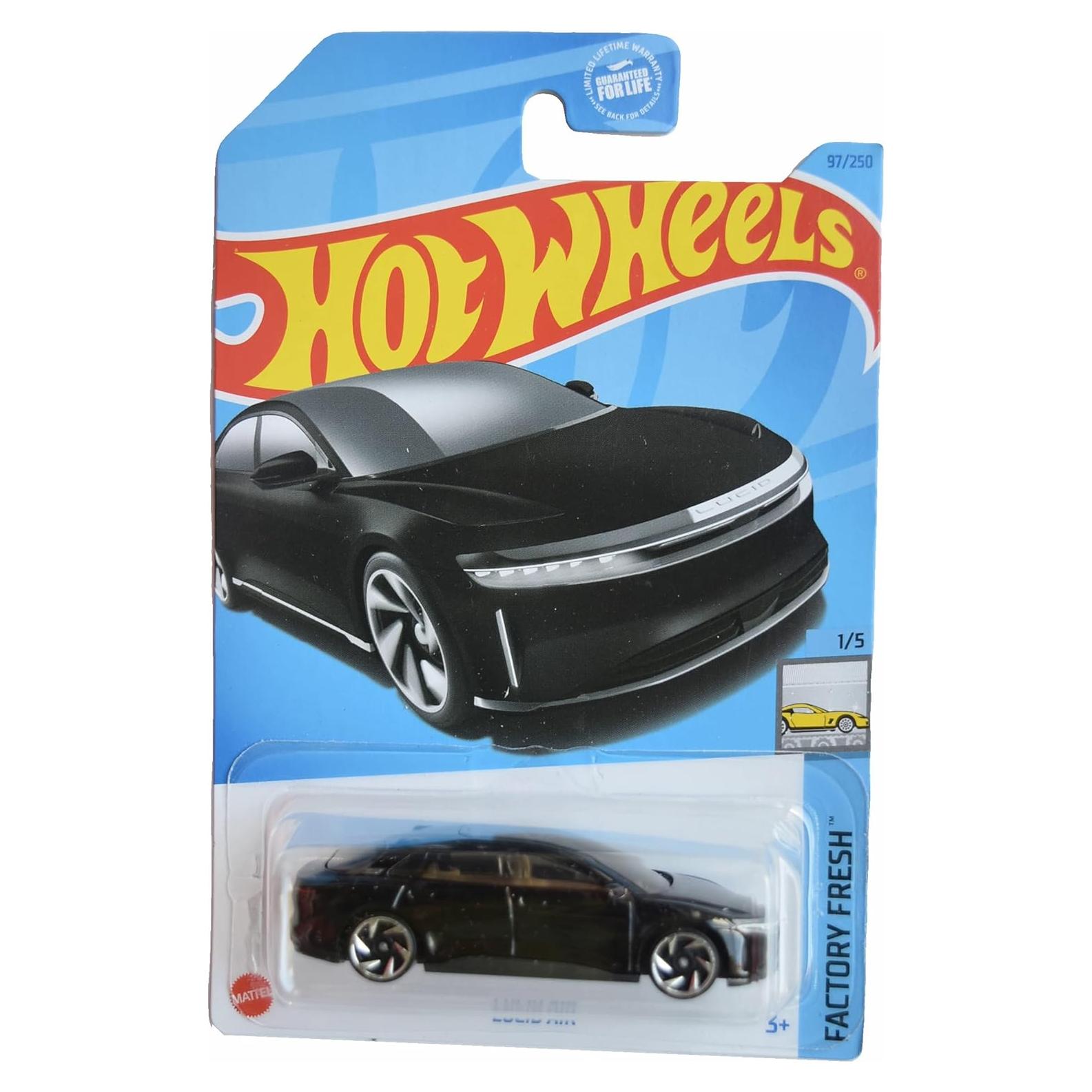 Hot Wheels Lucid Air 1:64 Mattel Negro 10x4x15 cm