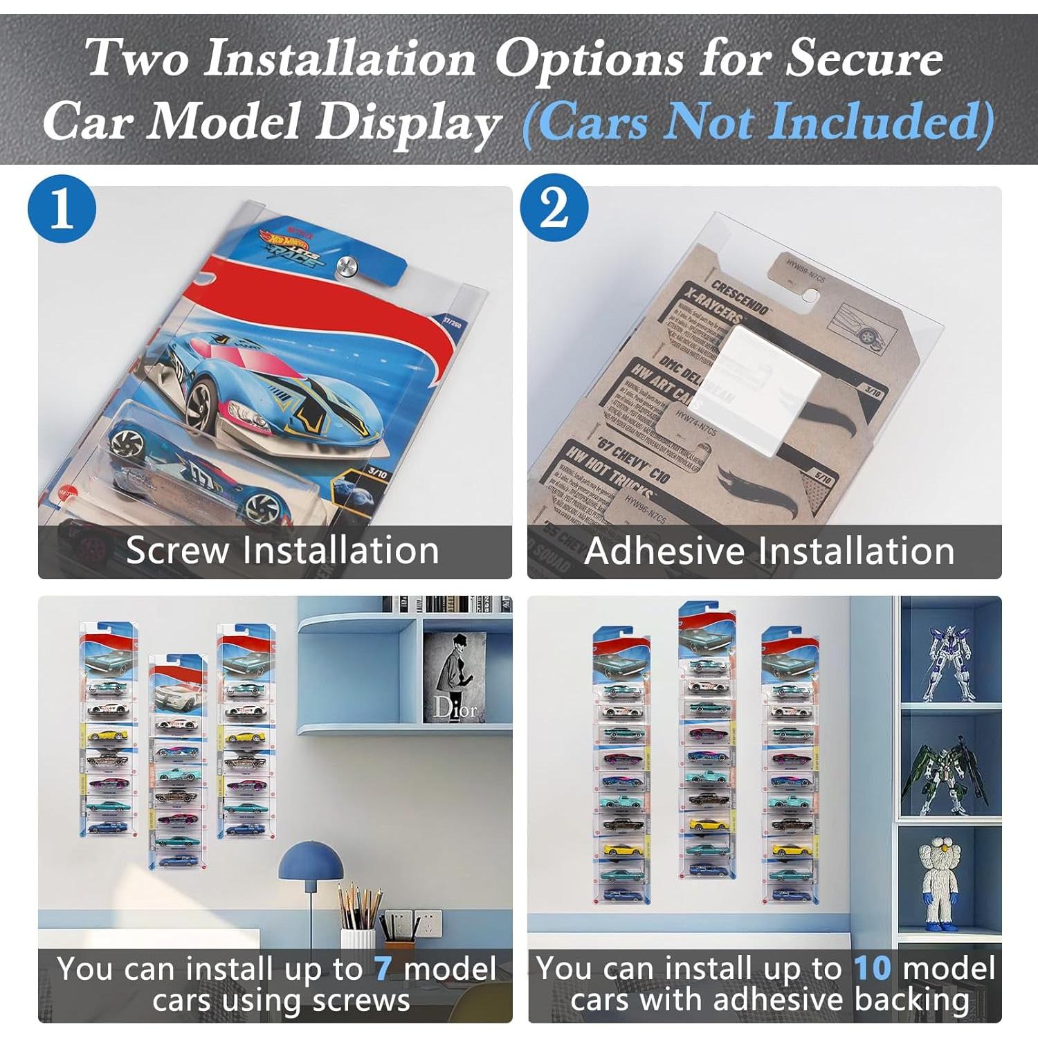 Estuche de Exhibición Montado en Pared Adevar 10 Pcs PVC