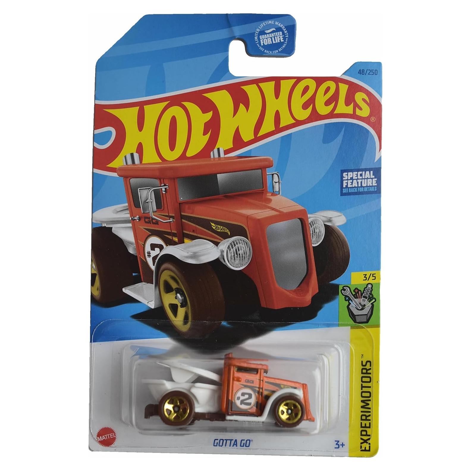 Hot Wheels Gotta Go Experimotors 1:64 Naranja/Blanco