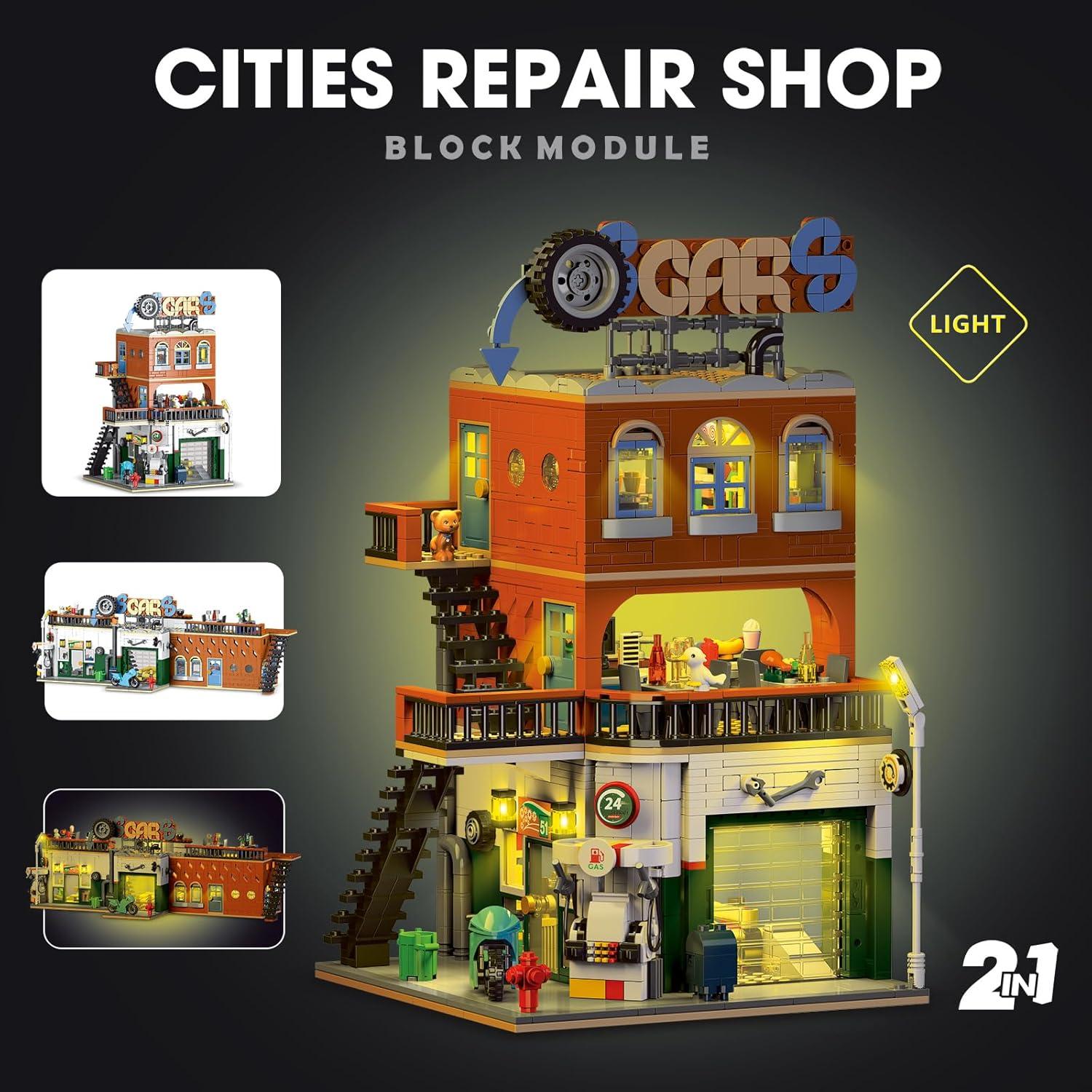 Juego de Construcción Taller de Autos ENJBRICK 1637 Piezas