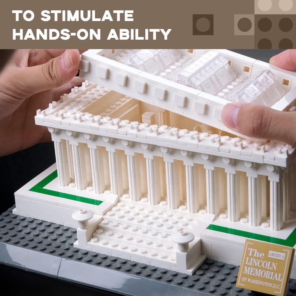 Kit de Modelo Edificio Memorial Lincoln Artorbricks 973 Piezas