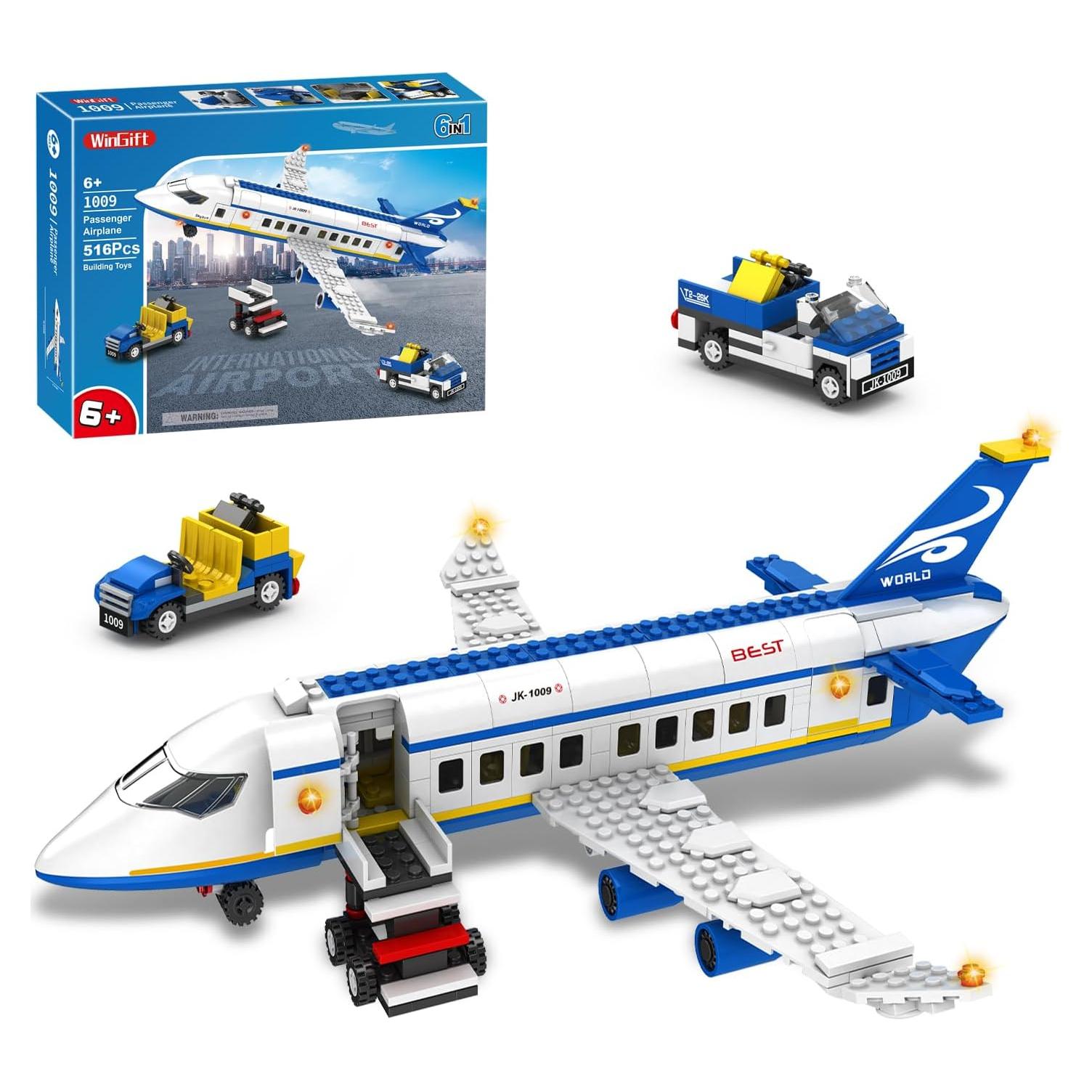 Conjunto de Construcción de Aviones WINGIFT 516 Piezas 6 en 1