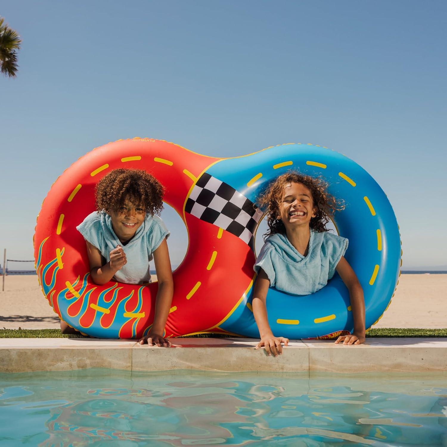 Flotador Doble Racetrack Hot Wheels FUNBOY 152.4 cm Niños