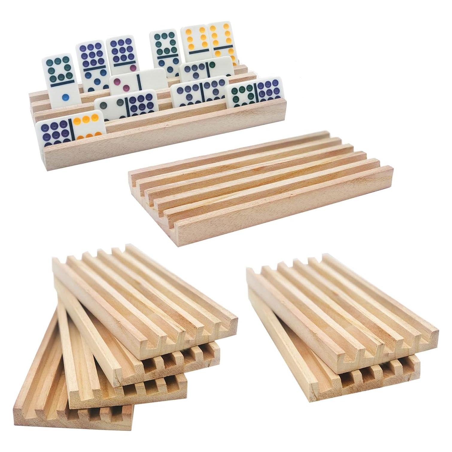 Juego de Racks de Dominó de Madera ESSAJOY Set de 8
