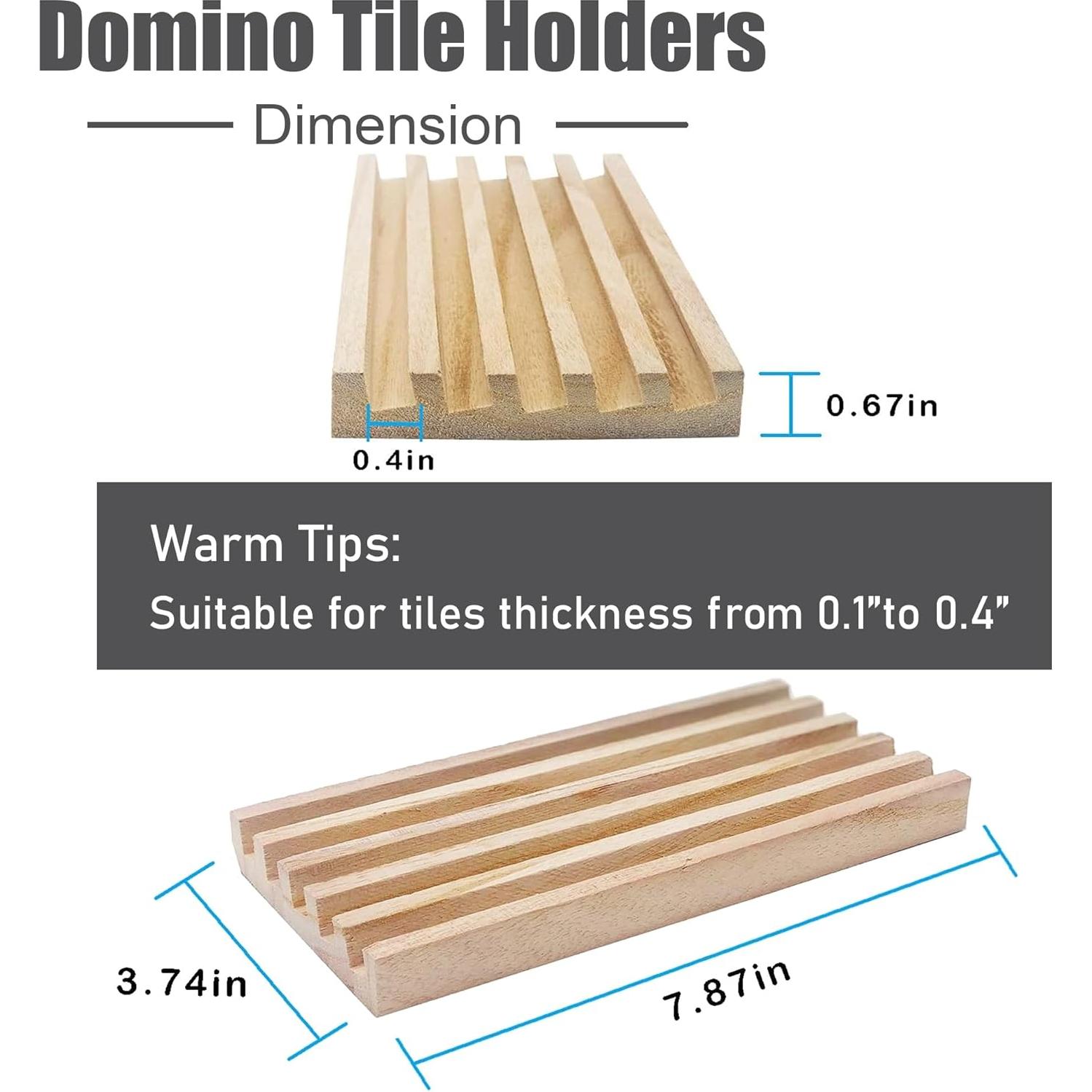 Juego de Racks de Dominó de Madera ESSAJOY Set de 8