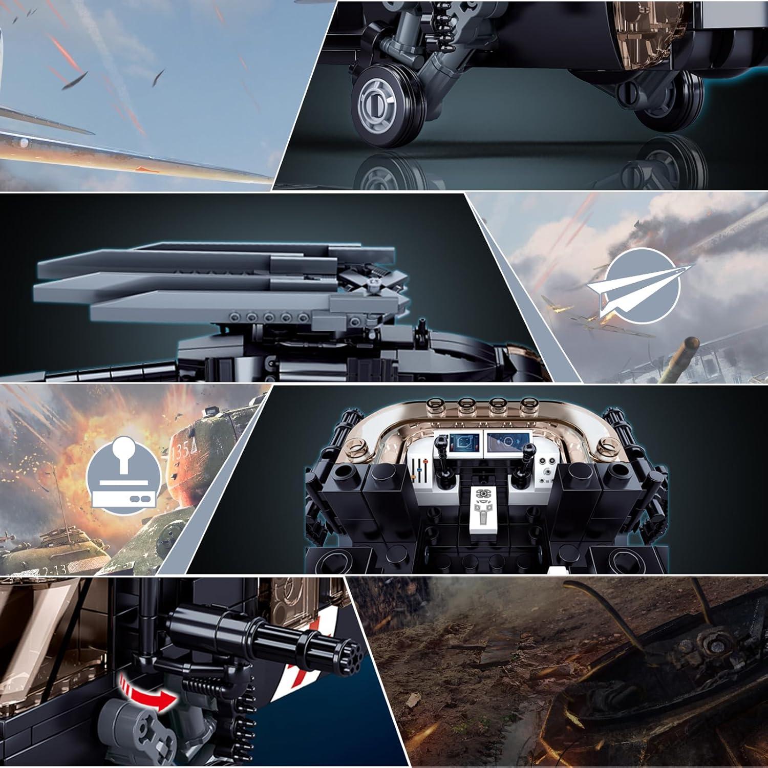 Conjunto de Helicóptero Militar UH-60 Black Hawk Sluban 692 PCS