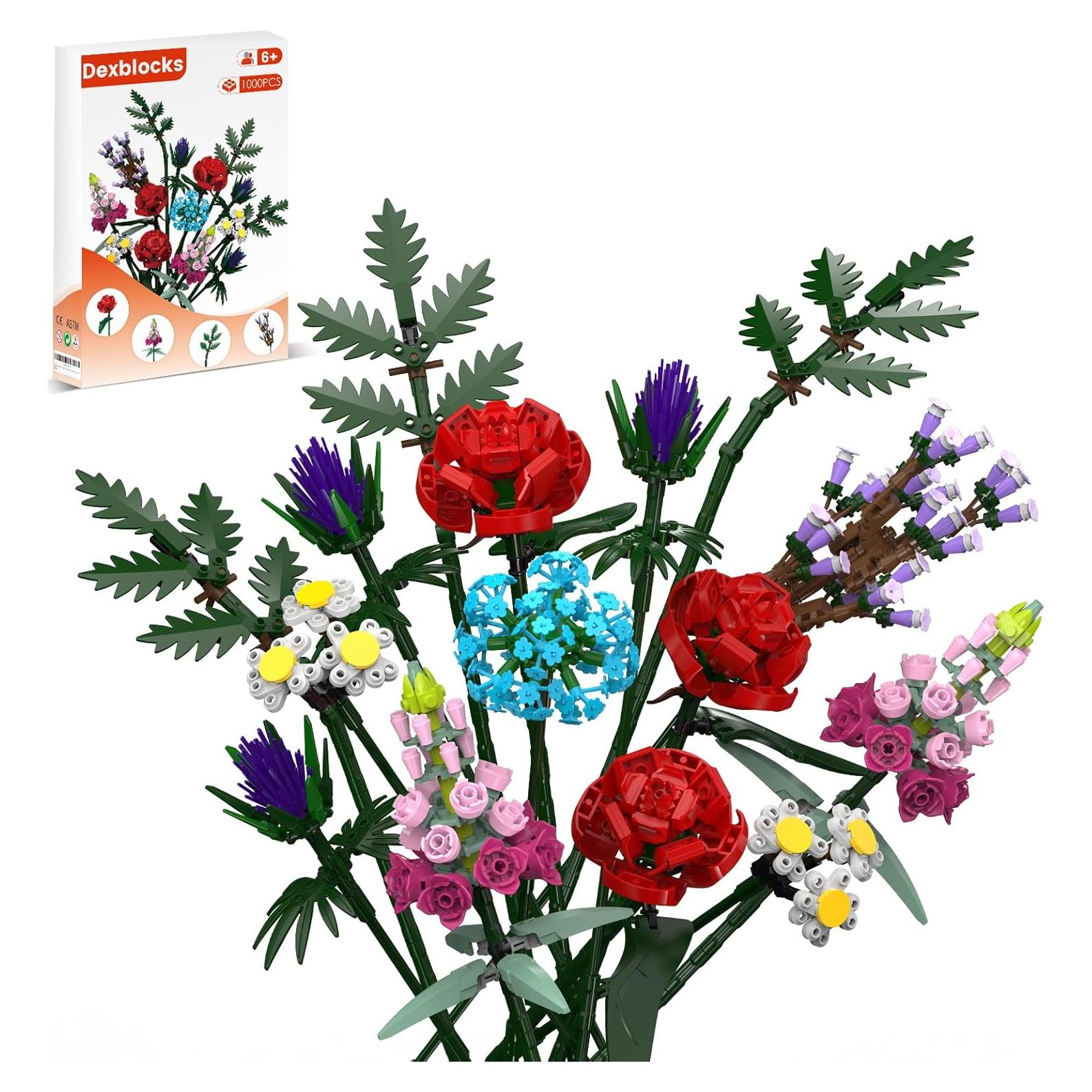 Kit de Construcción de Ramo de Flores Dexblocks 1000 Piezas