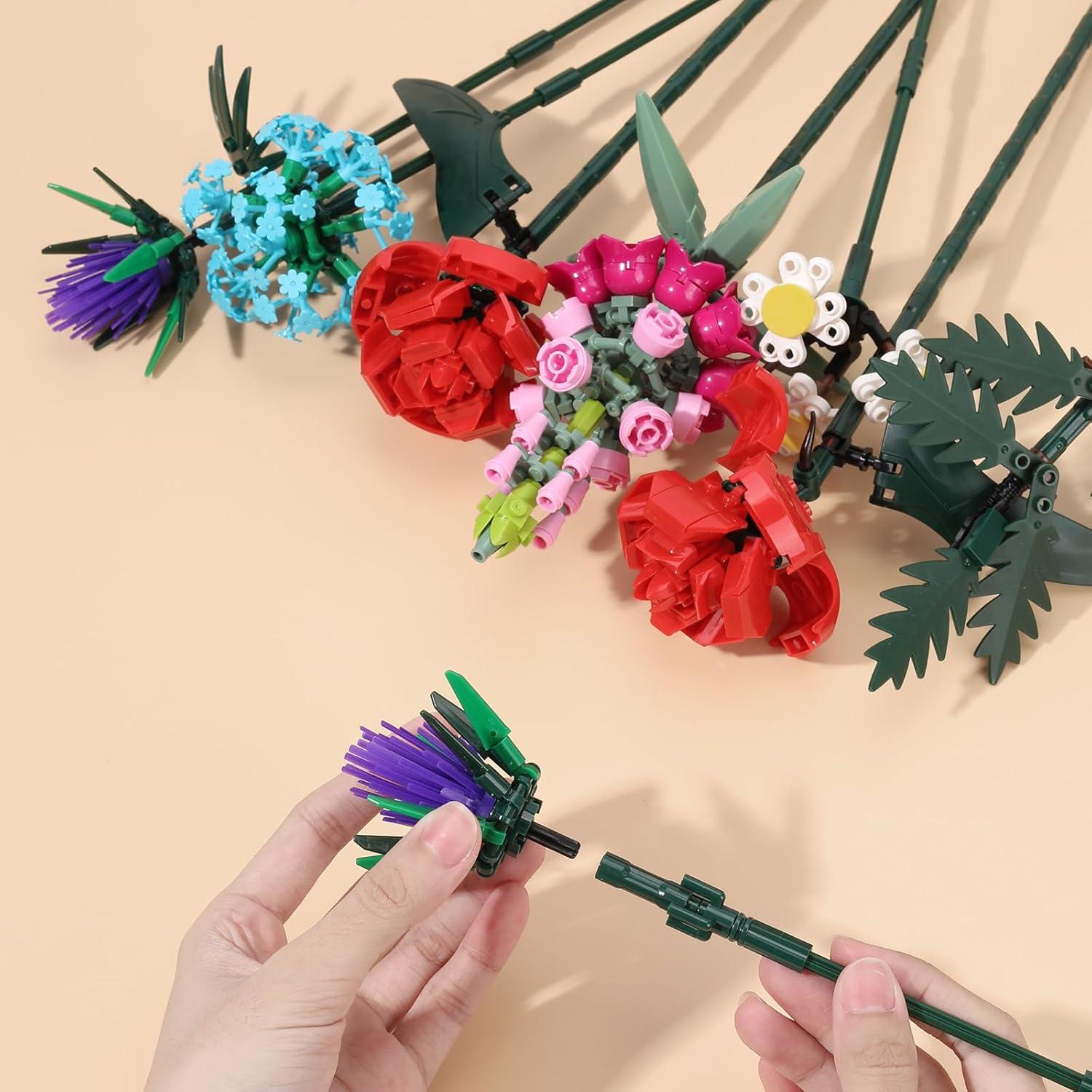 Kit de Construcción de Ramo de Flores Dexblocks 1000 Piezas