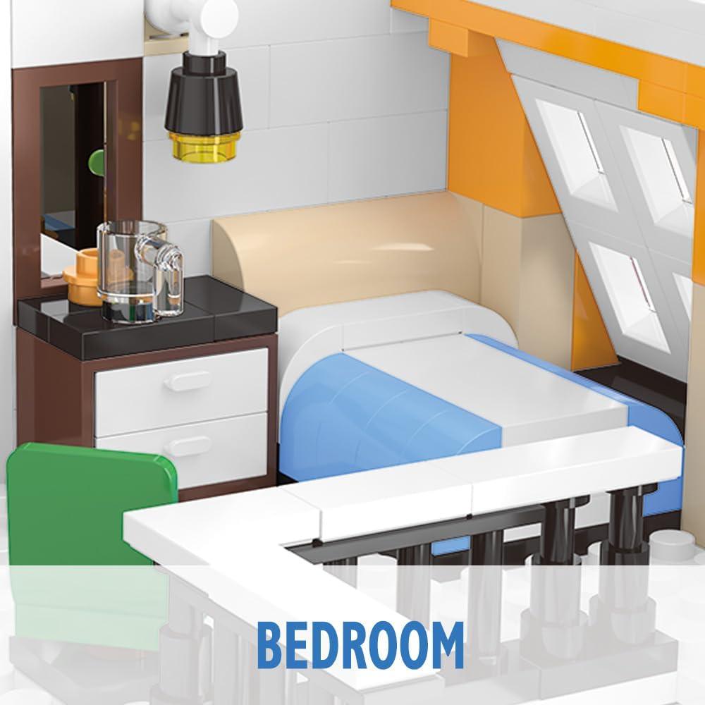 Conjunto de Edificios de Hotel Shan Tou - 1300 Piezas con LED