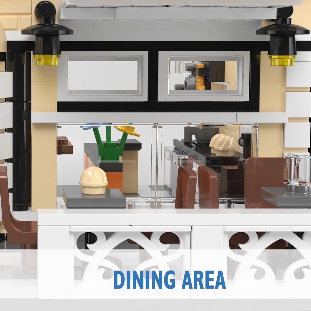 Conjunto de Edificios de Hotel Shan Tou - 1300 Piezas con LED