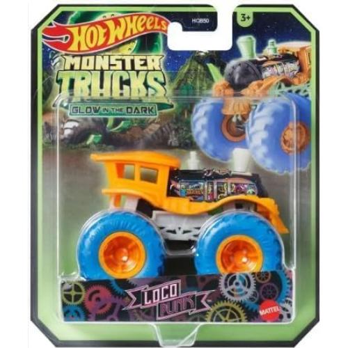 Paquete de 5 Camiones Monstruo Hot Wheels Brillan en la Oscuridad